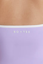 Chic Soft Active V-Neck Halterneck Top in Lilac