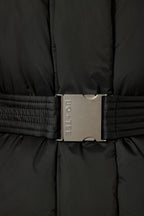 Chic Waterproof Belted Oversized Ski Jacket in Black