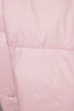 Chic Waterproof Cropped Oversized Ski Jacket in Powder Pink
