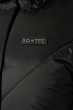 Chic Waterproof Hooded Long Parka Coat in Black