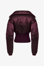 Chic Waterproof Layered Ski Jacket in Burgundy
