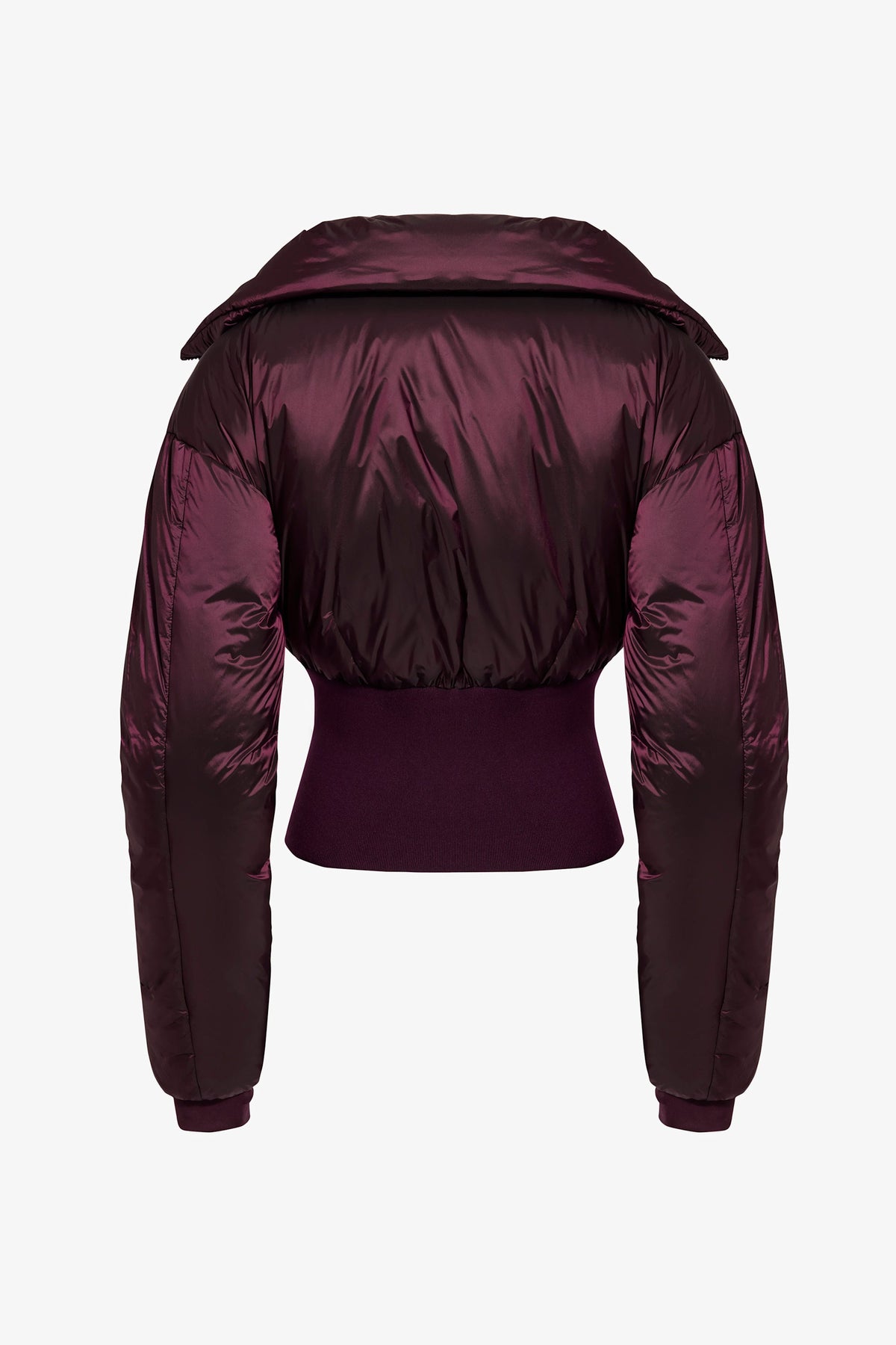 Chic Waterproof Layered Ski Jacket in Burgundy