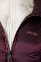 Chic Waterproof Layered Ski Jacket in Burgundy