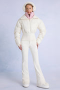 Chic Waterproof Layered Ski Jacket in Ice