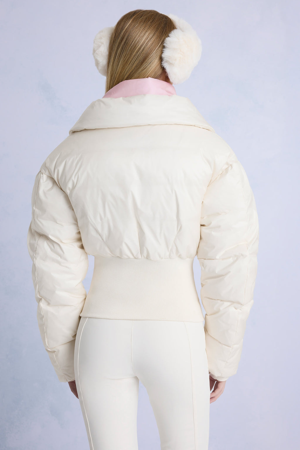 Chic Waterproof Layered Ski Jacket in Ice