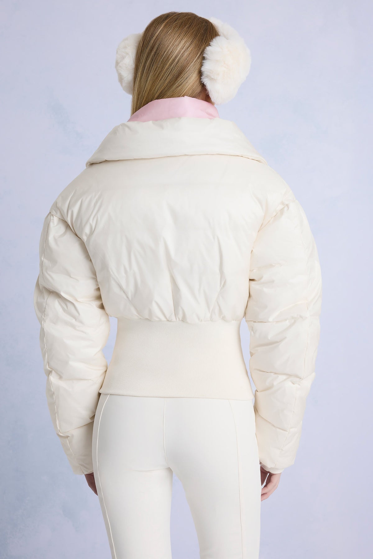 Chic Waterproof Layered Ski Jacket in Ice