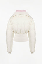 Chic Waterproof Layered Ski Jacket in Ice