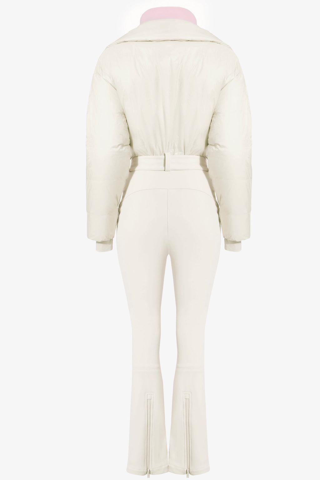 Chic Waterproof Belted Layered Ski Suit in Ice