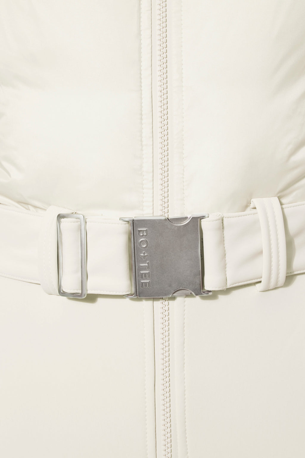 Chic Waterproof Belted Layered Ski Suit in Ice