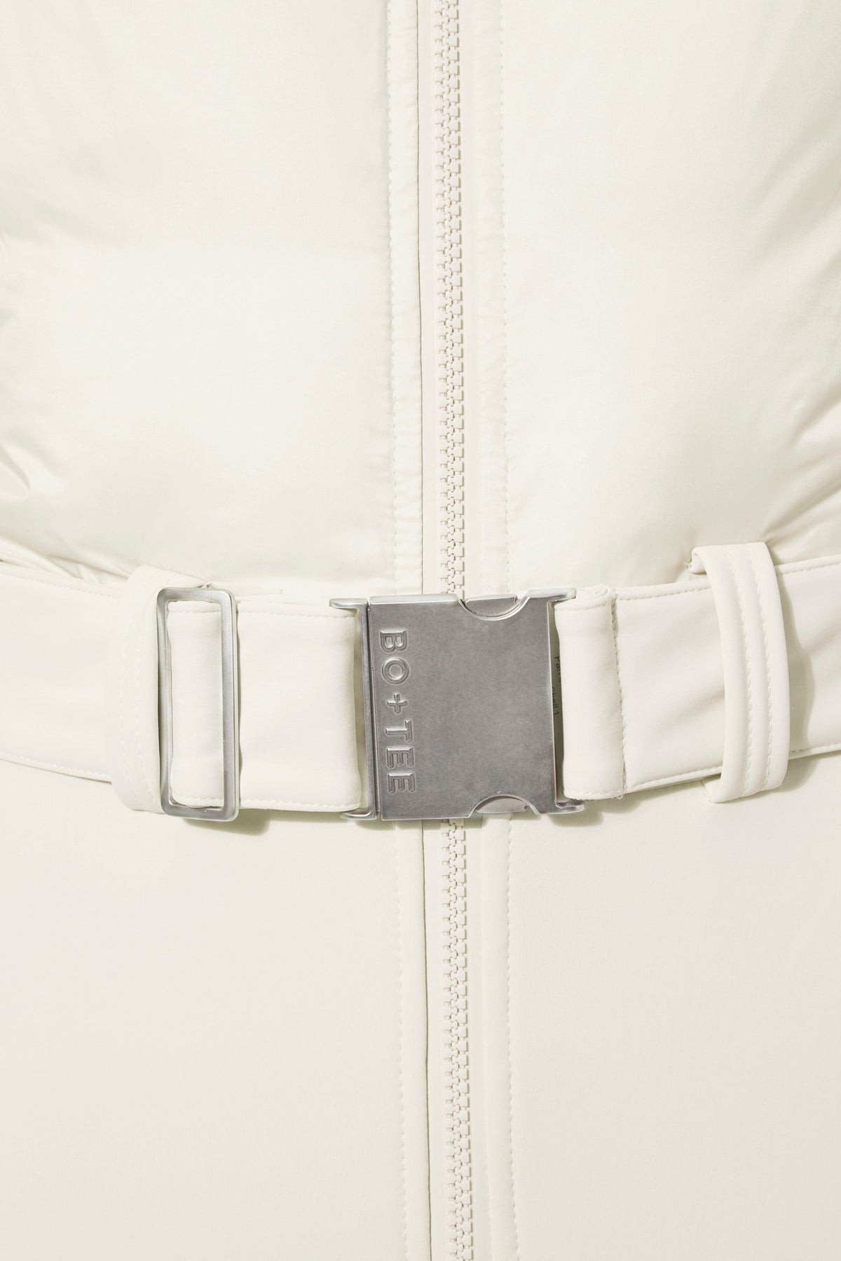 Chic Waterproof Belted Layered Ski Suit in Ice