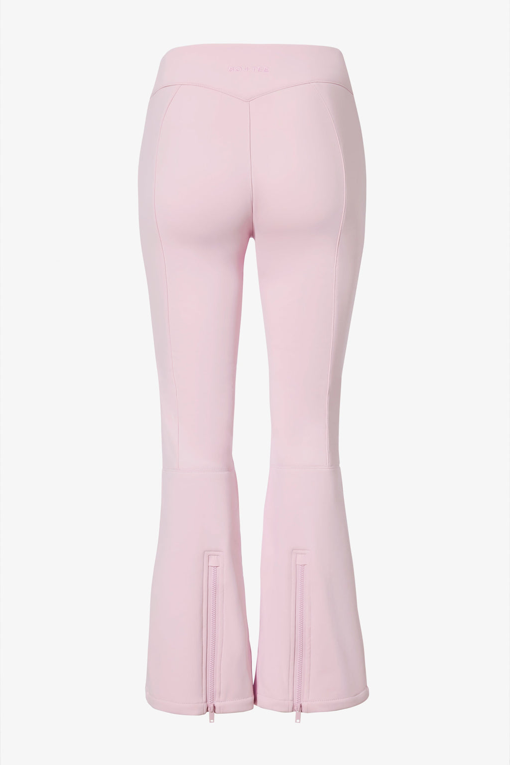 Chic Waterproof Belted Ski Salopettes in Powder Pink