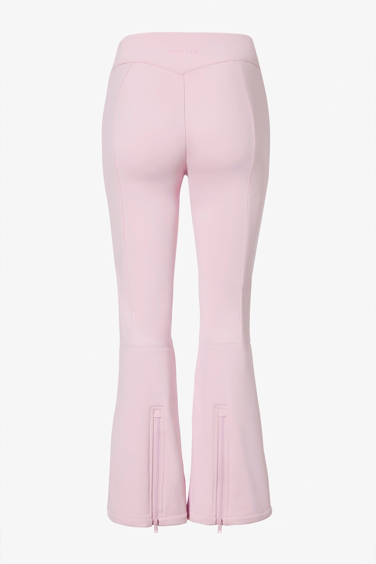 Chic Waterproof Belted Ski Salopettes in Powder Pink
