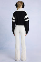 Chic Waterproof Belted Ski Salopettes in Ice