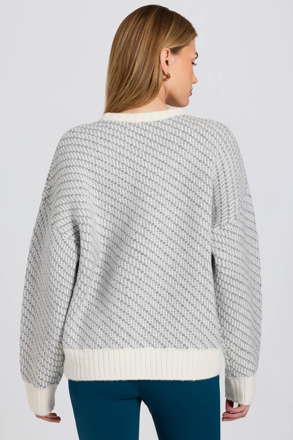Chic Knit Logo Oversized Jumper in Ice