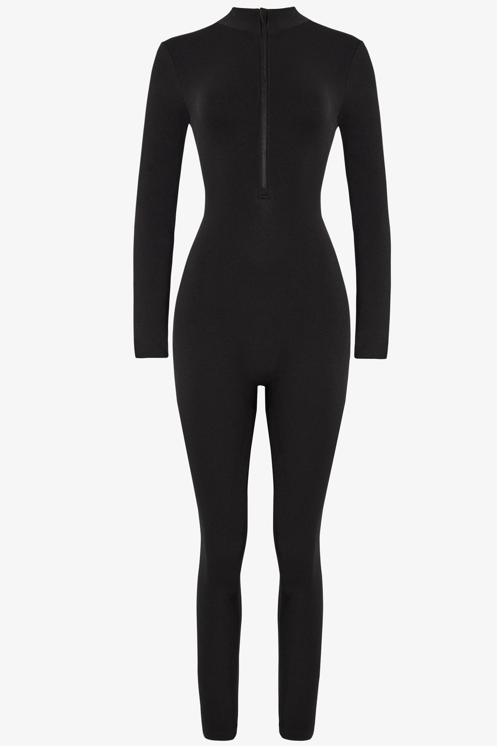 Chic Thermal Base-Layer Jumpsuit in Black