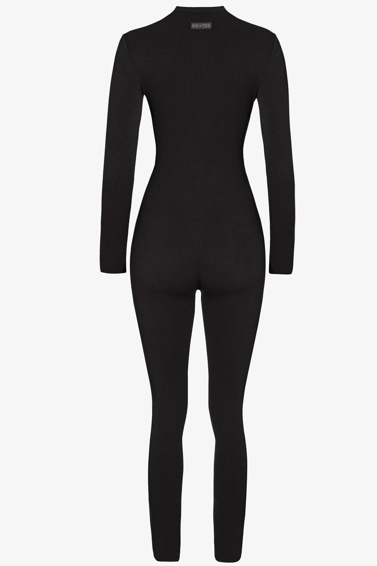Chic Thermal Base-Layer Jumpsuit in Black