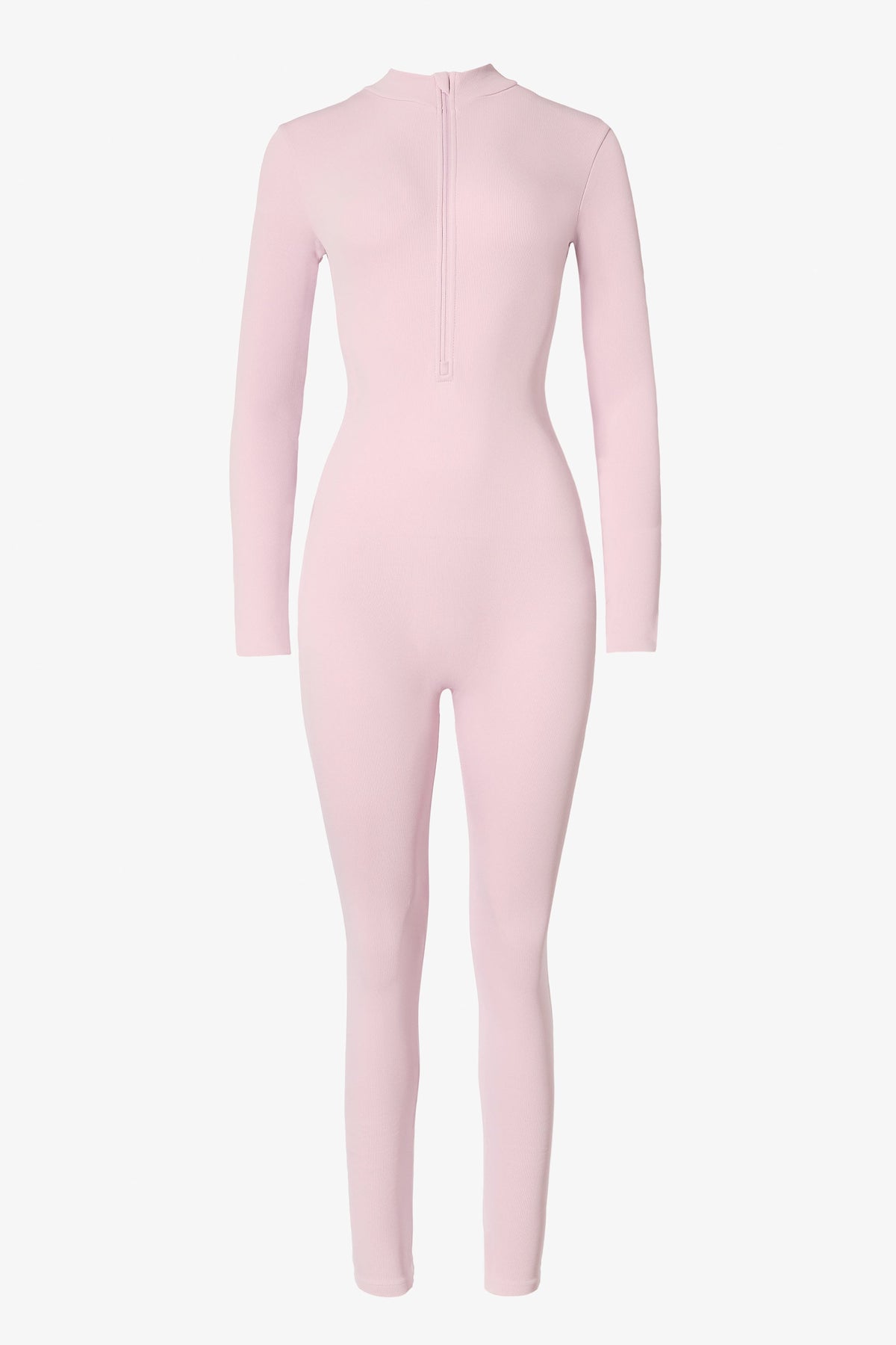 Chic Thermal Base-Layer Jumpsuit in Powder Pink