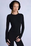 Chic Thermal Long Sleeve Top in Black
