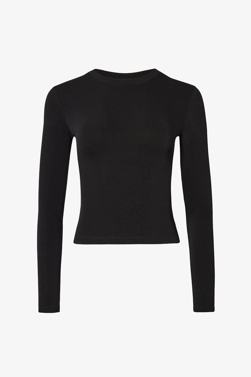 Chic Thermal Long Sleeve Top in Black