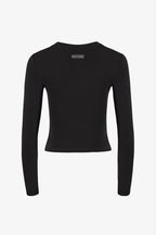 Chic Thermal Long Sleeve Top in Black