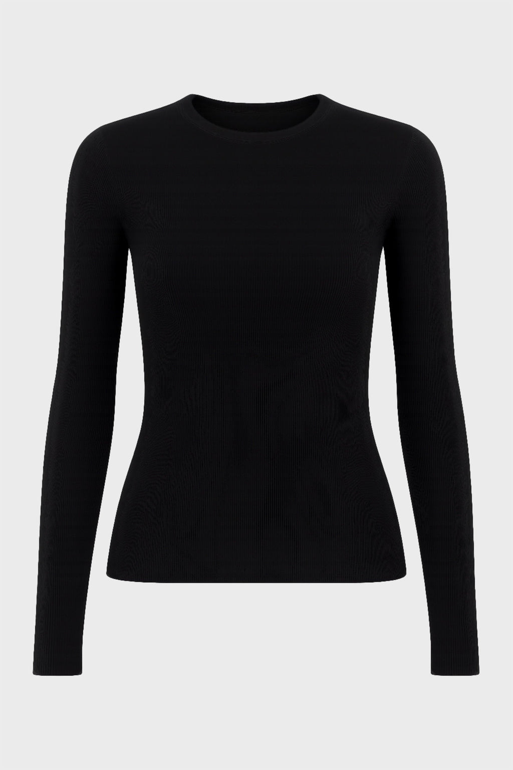 Chic Thermal Long Sleeve Top in Black