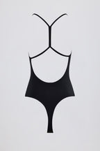 Chic Cut-Out Bodysuit in Black