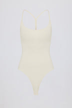Chic Cut-Out Bodysuit in Oat