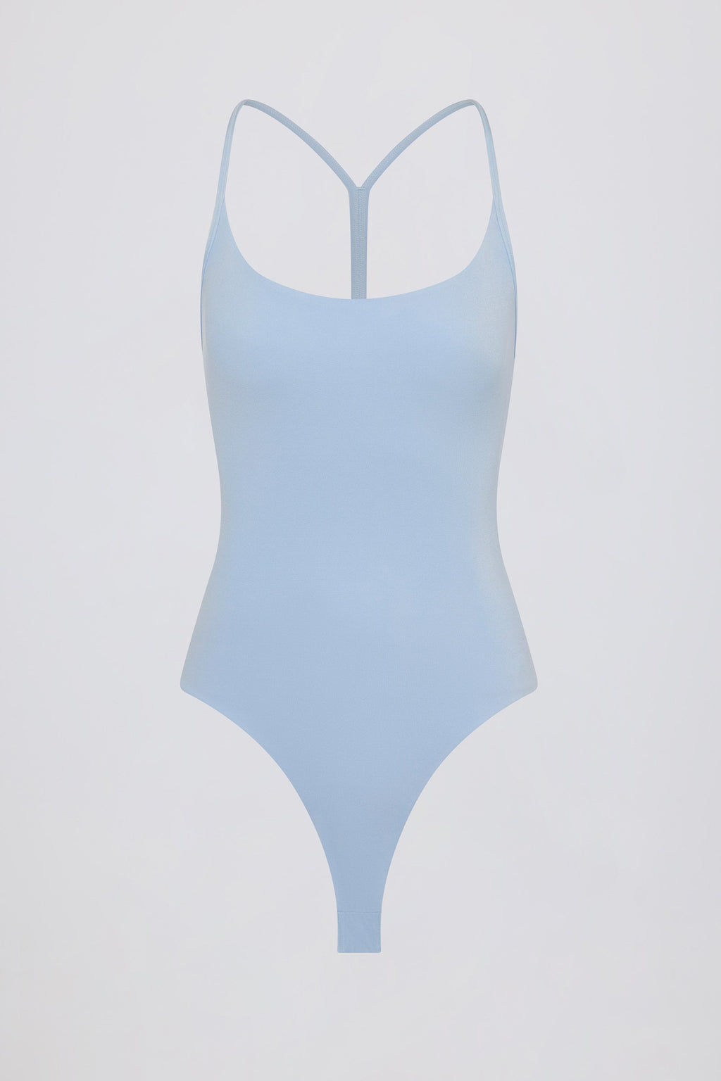Chic Cut-Out Bodysuit in Sky
