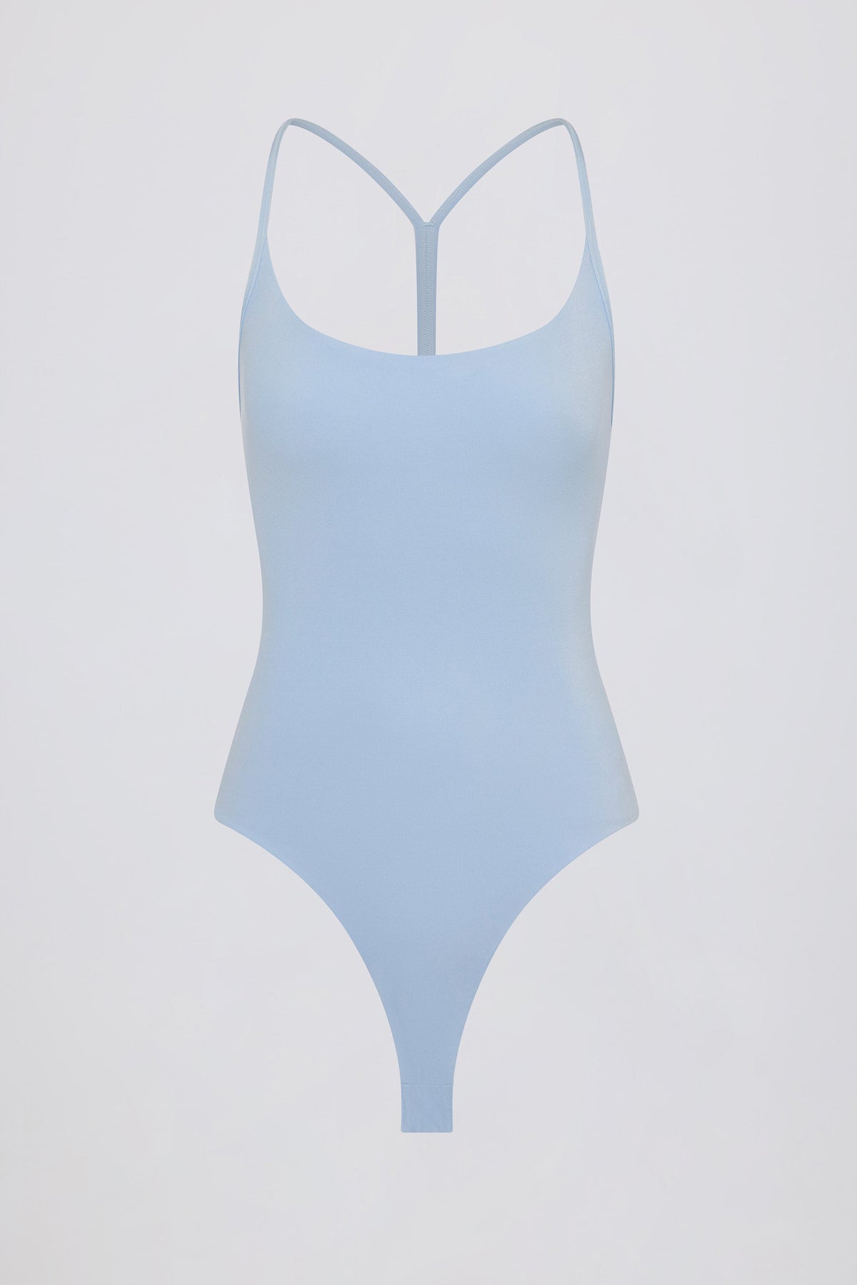 Chic Cut-Out Bodysuit in Sky