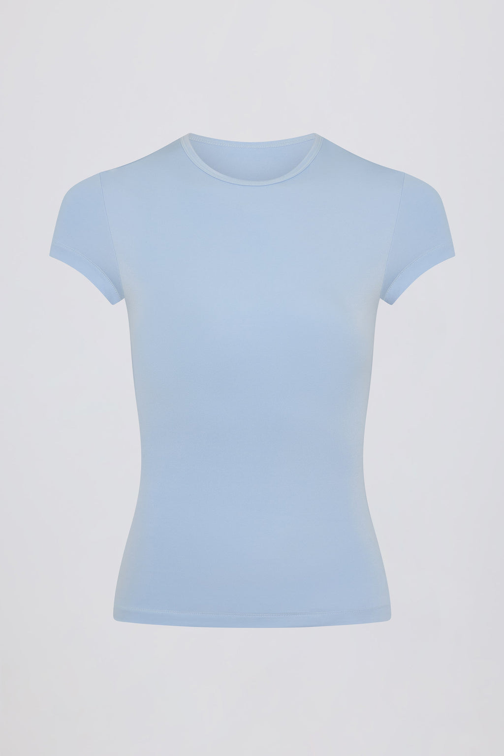 Chic Cut-Out Longline T-Shirt in Sky