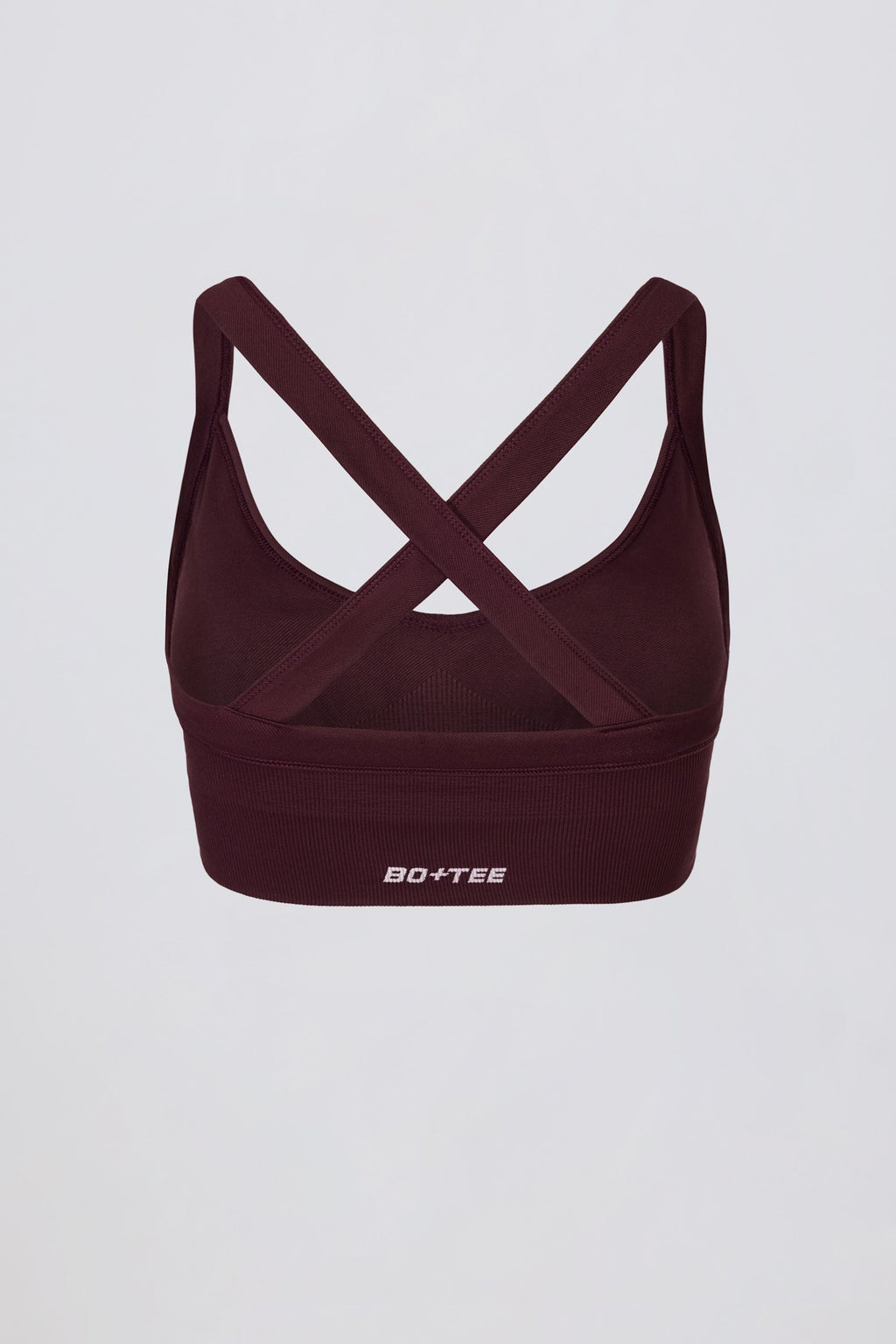 Chic Super Sculpt Seamless Crossback Sports Bra in Burgundy
