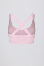 Chic Super Sculpt Seamless Crossback Sports Bra in Soft Pink