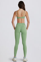 Chic Soft Active Twist-Front Leggings in Jade