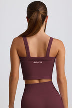 Chic Super Sculpt Seamless Longline Camisole Top in Burgundy