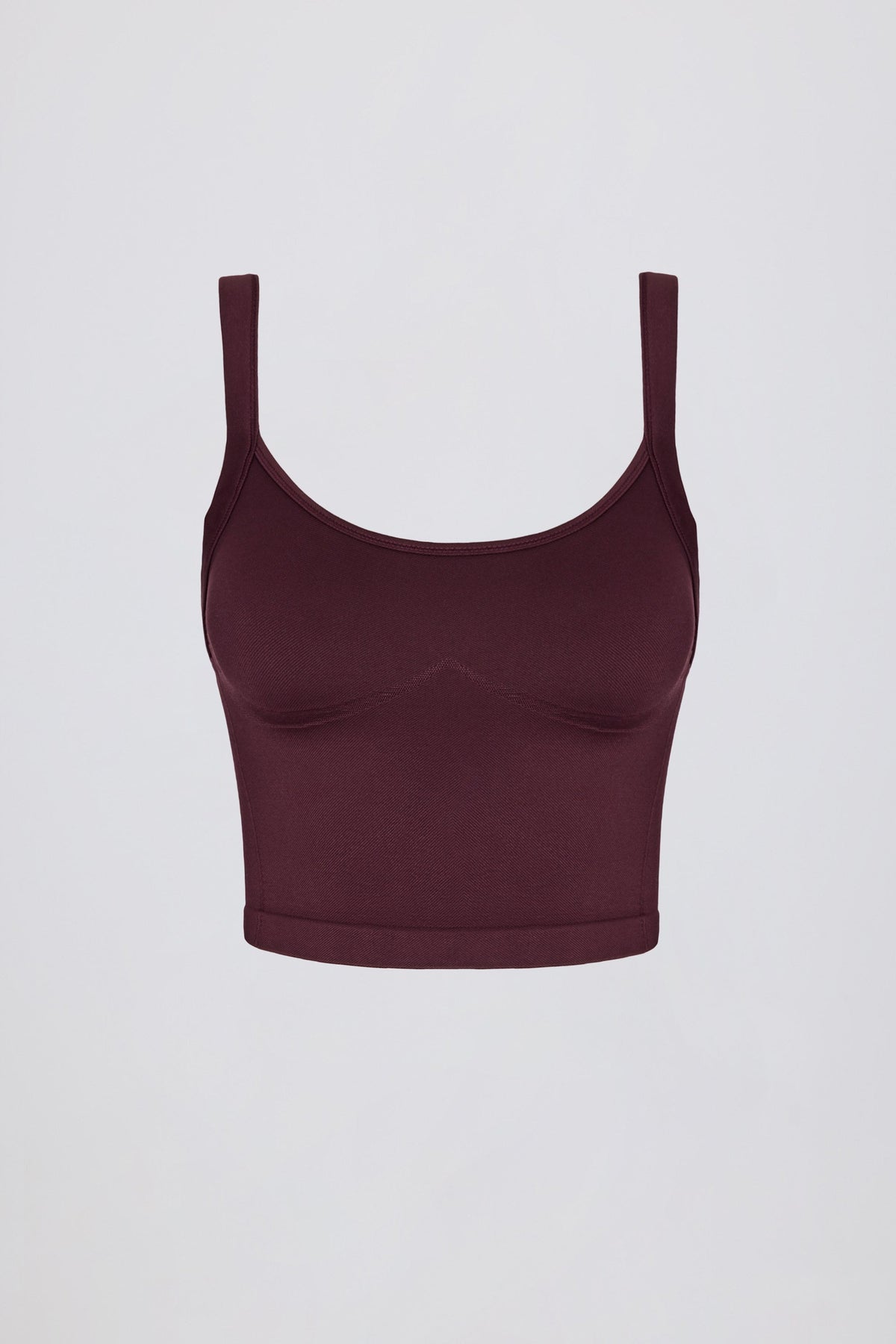 Chic Super Sculpt Seamless Longline Camisole Top in Burgundy