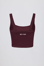 Chic Super Sculpt Seamless Longline Camisole Top in Burgundy