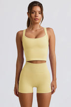 Chic Super Sculpt Seamless Longline Camisole Top in Butter Yellow