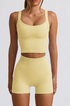 Chic Super Sculpt Seamless Longline Camisole Top in Butter Yellow