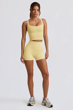 Chic Super Sculpt Seamless Longline Camisole Top in Butter Yellow