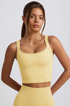 Chic Super Sculpt Seamless Longline Camisole Top in Butter Yellow