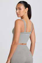 Chic Super Sculpt Seamless Longline Camisole Top in Grey Marl