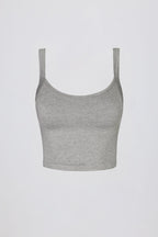 Chic Super Sculpt Seamless Longline Camisole Top in Grey Marl