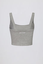 Chic Super Sculpt Seamless Longline Camisole Top in Grey Marl