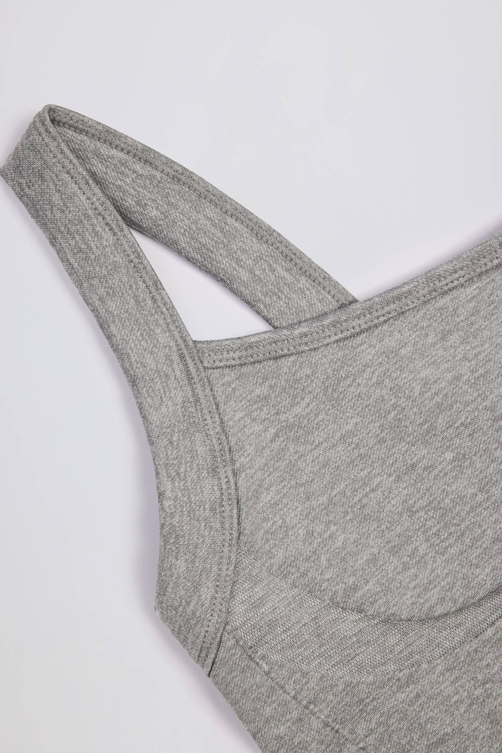 Chic Super Sculpt Seamless Longline Camisole Top in Grey Marl