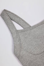 Chic Super Sculpt Seamless Longline Camisole Top in Grey Marl