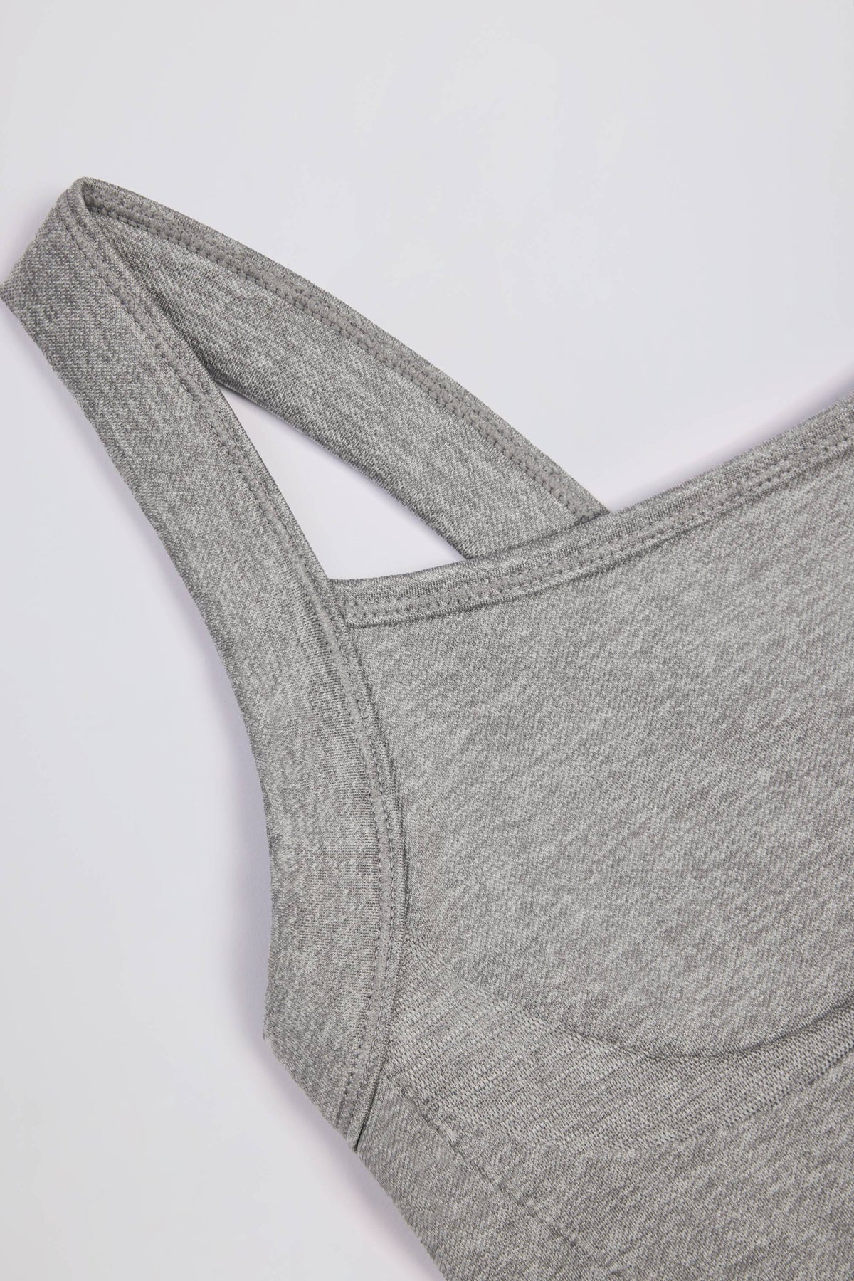 Chic Super Sculpt Seamless Longline Camisole Top in Grey Marl