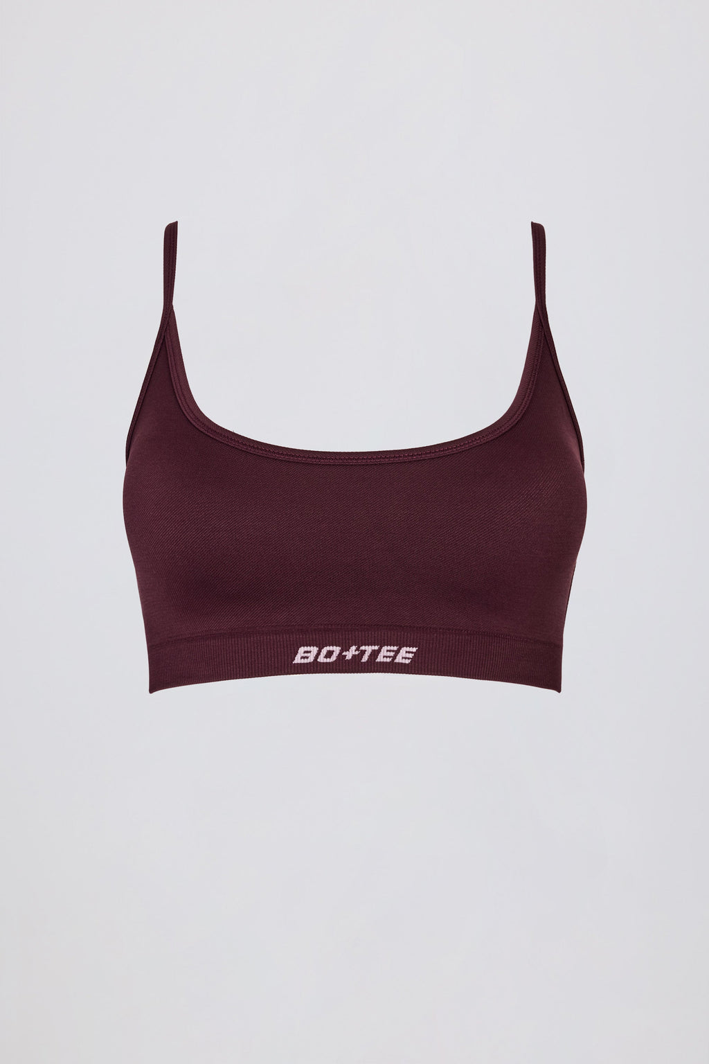 Chic Super Sculpt Seamless Backless Sports Bra in Burgundy