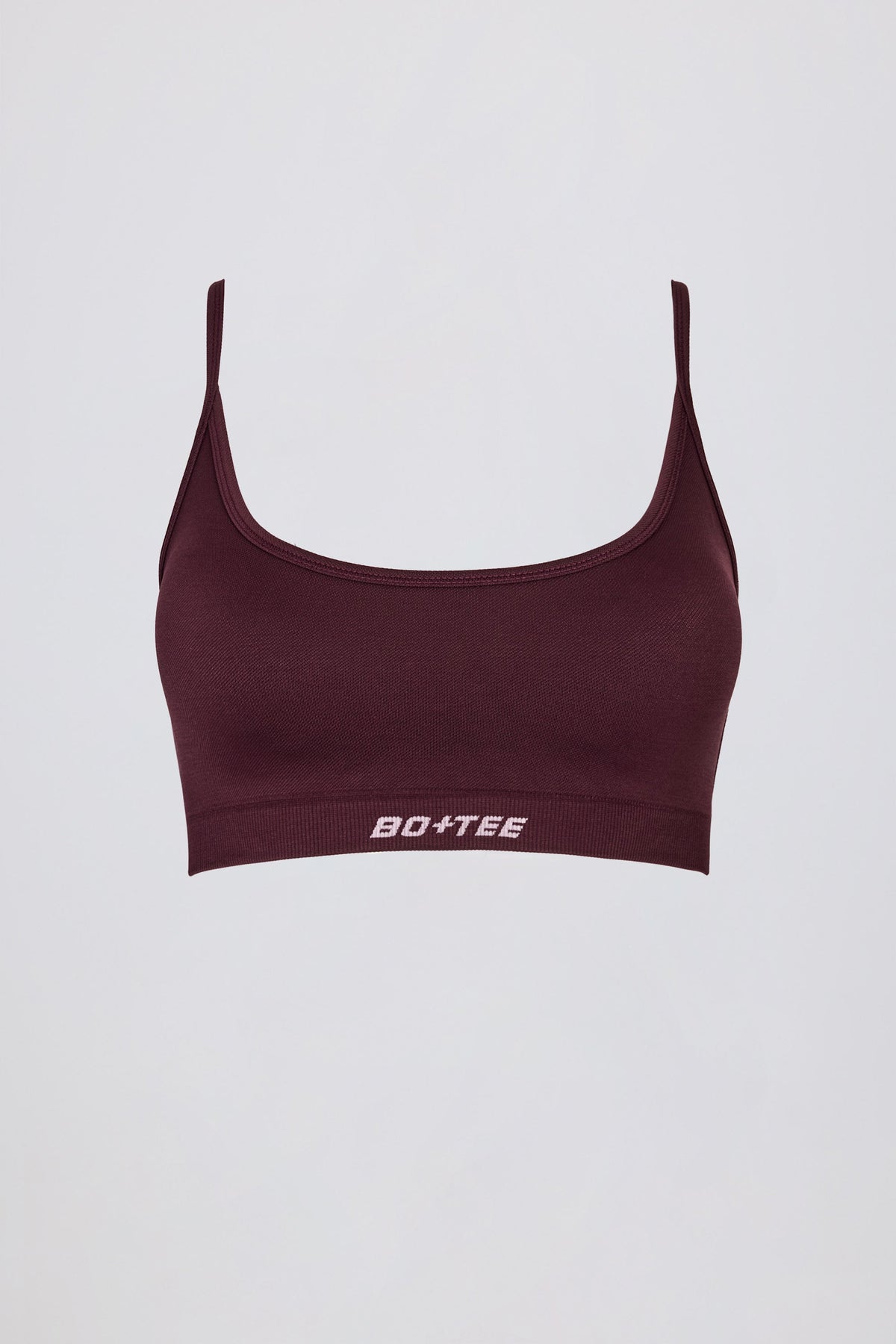 Chic Super Sculpt Seamless Backless Sports Bra in Burgundy