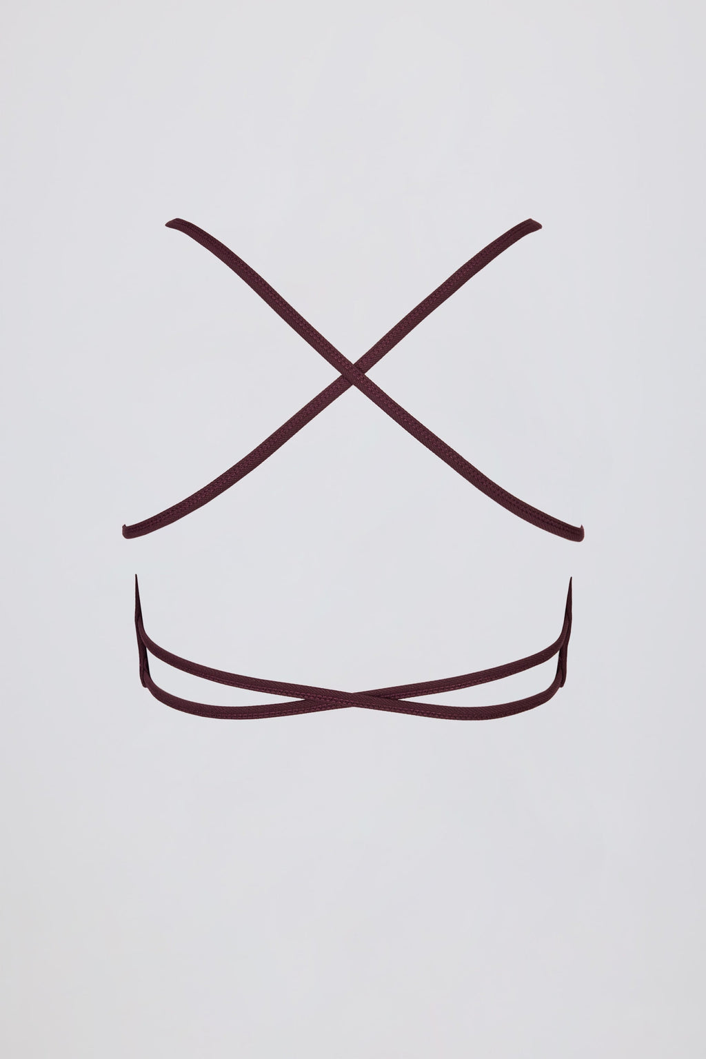 Chic Super Sculpt Seamless Backless Sports Bra in Burgundy