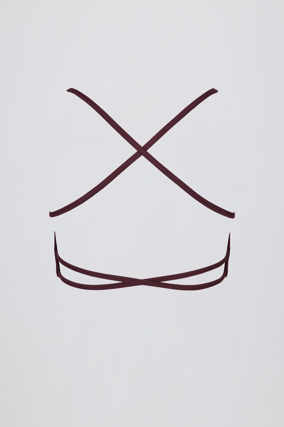 Chic Super Sculpt Seamless Backless Sports Bra in Burgundy